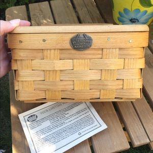 Peterboro Basket Co. Recipe Card Holder w/Lid